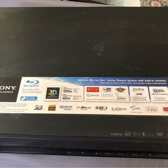 Sony HBD-E570 1000 Watt 3D Blu-ray/DVD Player *No Remote* Tested ✅ - Picture 2 of 8